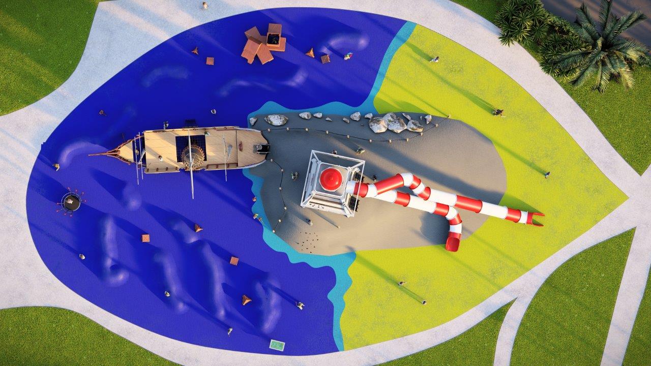Caroline Bay Playground Upgrade 170921 View
