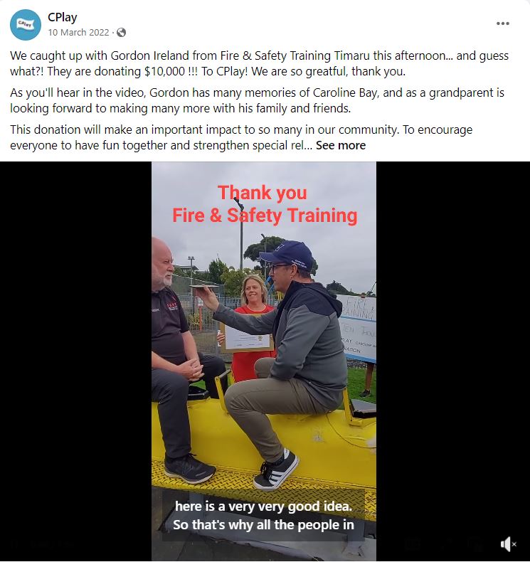 Gordon FireTraining Ensdorsement